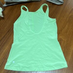 Lululemon neon green tank top